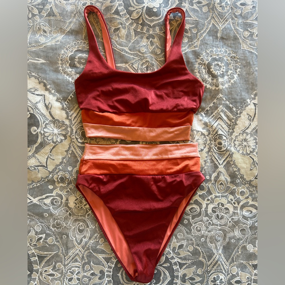 Beach Riot Two Piece Bikini - Color block Swimsuit